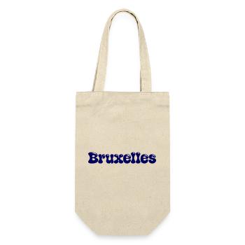 Brussels Retro Groovy Navy Blue - Geschenkbeutel für Flaschen - Natur - Vorne