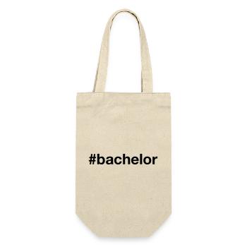 BACHELOR Hashtag - Geschenkbeutel für Flaschen - Natur - Vorne