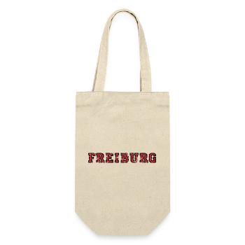 Freiburg College (Vintage Schwarz/Rot) - Geschenkbeutel für Flaschen - Natur - Vorne