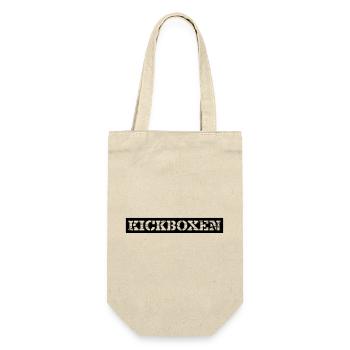 Kickboxen - Geschenkbeutel für Flaschen - Natur - Vorne