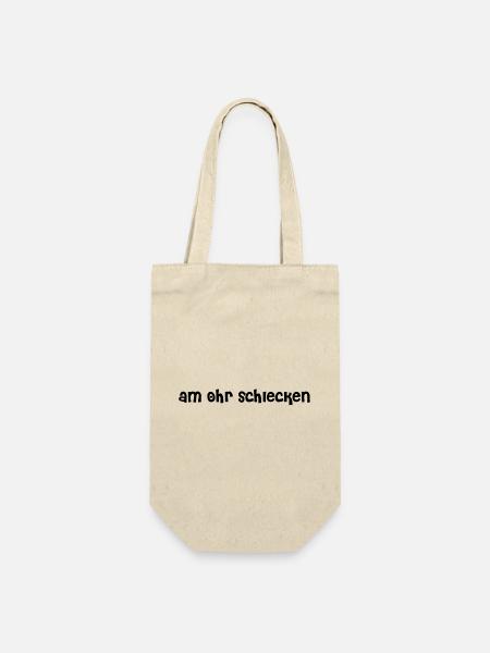 am Ohr schlecken - Geschenkbeutel für Flaschen - Natur