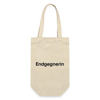 Endgegnerin - Geschenkbeutel für Flaschen - Natur - Vorne