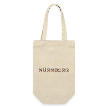 Nürnberg Hund - Geschenkbeutel für Flaschen - Natur - Vorne