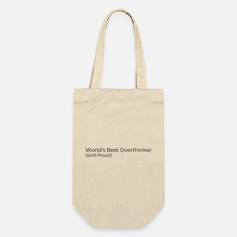 world's best overthinker and proud - Gift Bag for Bottles - nature