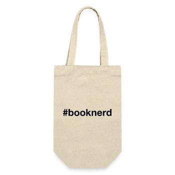 Book Nerd Hashtag - Geschenkbeutel für Flaschen - Natur - Vorne
