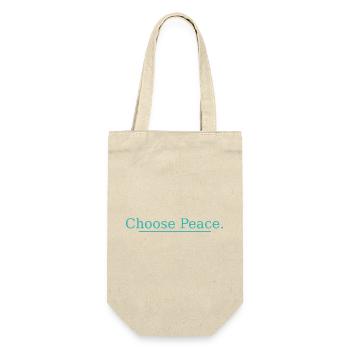 NOUVEAU -- Choose Peace – Design de citation inspirante ! - Sac à bouteille - nature - Devant