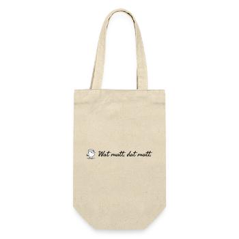 Wat mutt dat mutt plattdeutscher Spruch mit Möwe - Geschenkbeutel für Flaschen - Natur - Vorne