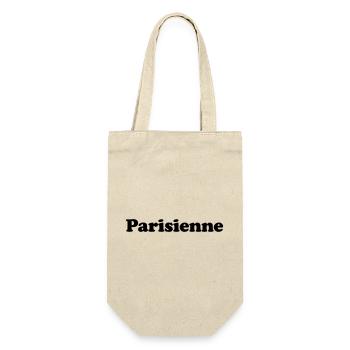Parisienne - Ville de Paris au féminin  - Sac à bouteille - nature - Devant