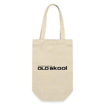 Old Skool Hardcore – So war es früher - Geschenkbeutel für Flaschen - Natur - Vorne