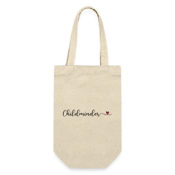 Tagesmutter - Childminder - Geschenkbeutel für Flaschen - Natur - Vorne
