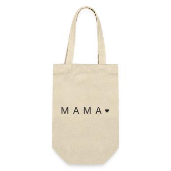 Maman au cœur – Minimalist Love Text Design - Sac à bouteille - nature - Devant