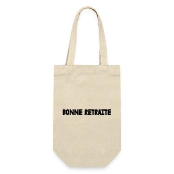 RETRAITE. RETRAITE. RETRAITEE. SENIOR. MAMIE. PAPY - Sac à bouteille - nature - Devant