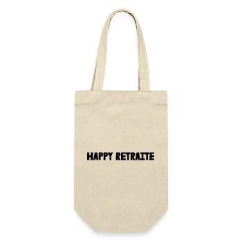 RETRAITE. RETRAITE. RETRAITEE. SENIOR. MAMIE. PAPY - Sac à bouteille - nature - Devant