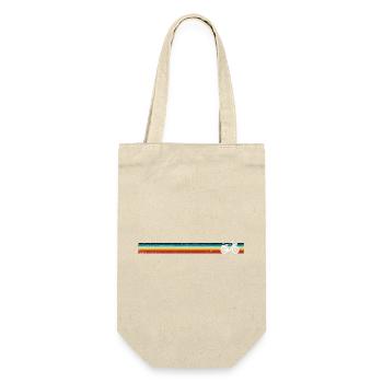 Retro Bicycle on Rainbow Stripes - Gift Bag for Bottles - nature - Front