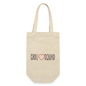 Grill Squad Herz - Geschenkbeutel für Flaschen - Natur - Vorne