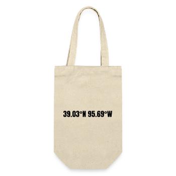 Topeka, Kansas, USA Coordinates - Gift Bag for Bottles - nature - Front