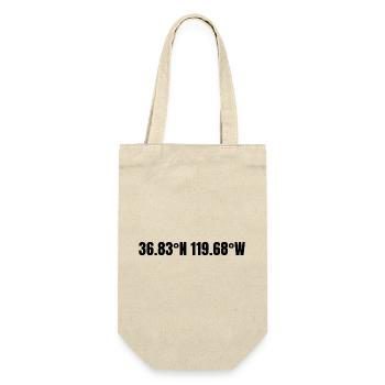 Clovis California USA Koordinaten - Geschenkbeutel für Flaschen - Natur - Vorne
