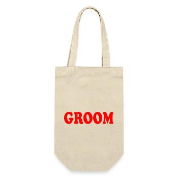 Groom - Geschenkbeutel für Flaschen - Natur - Vorne