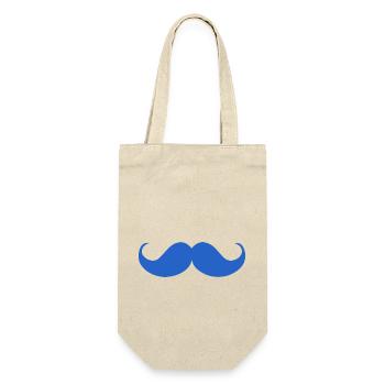 Prostate Cancer Awareness Moustache - Gift Bag for Bottles - nature - Front