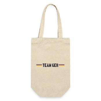 Deutschland Team Germany Fahne - Geschenkbeutel für Flaschen - Natur - Vorne