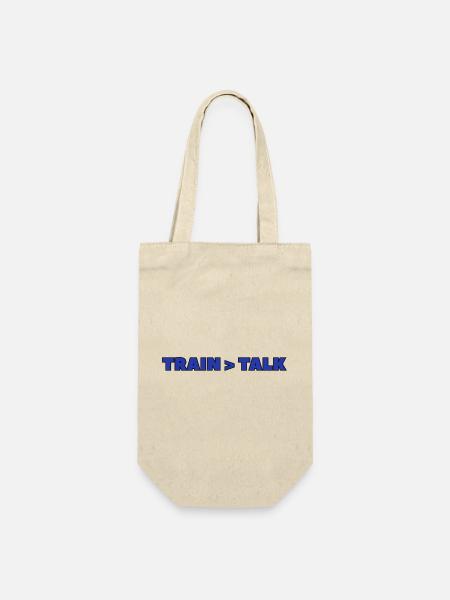 Train > Talk – Design der Arena- und Kämpfer-Mentalität - Geschenkbeutel für Flaschen - Natur