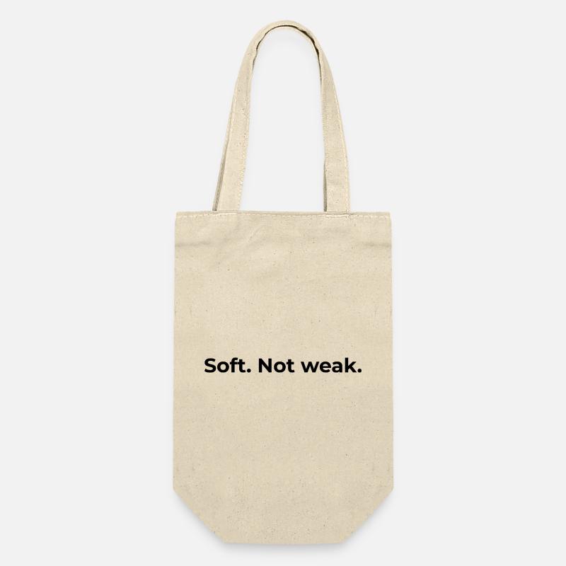 Empowered Quote | Soft Not Weak - Gift Bag for Bottles - nature