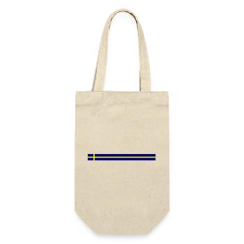 Schweden Flagge Symbol - Geschenkbeutel für Flaschen - Natur - Vorne