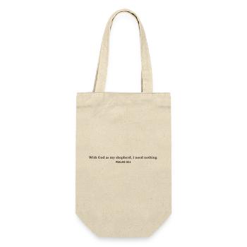Mit Gott als meinem Hirten brauche ich nichts. - Geschenkbeutel für Flaschen - Natur - Vorne