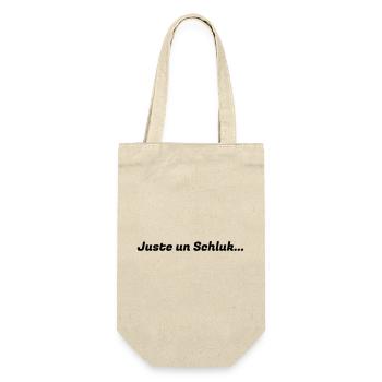 Juste_un_Schluck_logo - Geschenkbeutel für Flaschen - Natur - Vorne