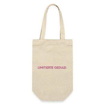 Limitierte Geduld / Lustiges T-Shirt für jeden Tag - Geschenkbeutel für Flaschen - Natur - Vorne