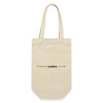 London coordinates - Gift Bag for Bottles - nature - Front