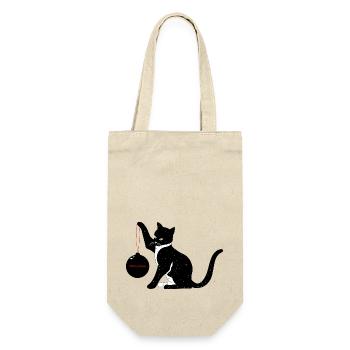 Cadeau de balle de chat de Noël Merry Catmas - Sac à bouteille - nature - Devant