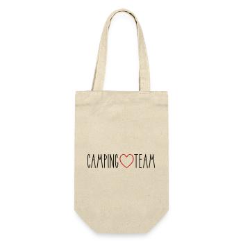 Camping Team Herz - Geschenkbeutel für Flaschen - Natur - Vorne