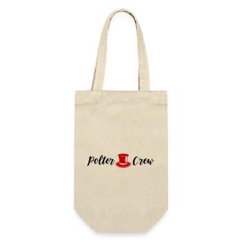 Polter Crew Verlobung Hochzeit - Geschenkbeutel für Flaschen - Natur - Vorne