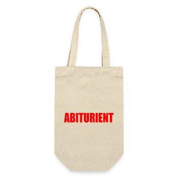 abiturient - Geschenkbeutel für Flaschen - Natur - Vorne