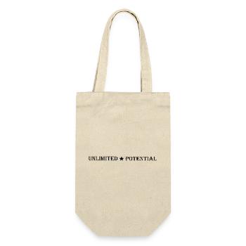 Unlimited_Potential_Star_Black - Geschenkbeutel für Flaschen - Natur - Vorne