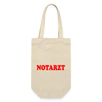 Notarzt - Geschenkbeutel für Flaschen - Natur - Vorne