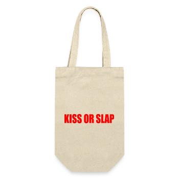 Kiss or slap - Gift Bag for Bottles - nature - Front