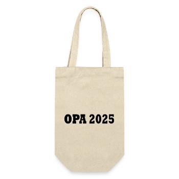 Opa 2025 - Geschenkbeutel für Flaschen - Natur - Vorne