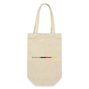 Deutschland Flagge Fahne - Geschenkbeutel für Flaschen - Natur - Vorne