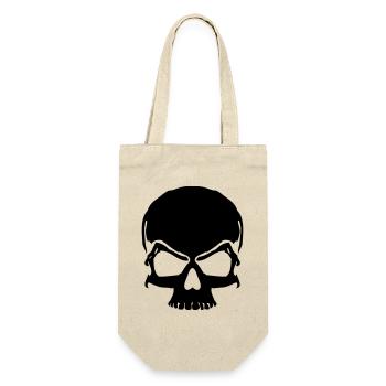 totenkopf skull pirat - Geschenkbeutel für Flaschen - Natur - Vorne