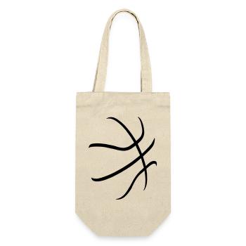 basketball - Geschenkbeutel für Flaschen - Natur - Vorne