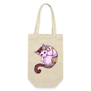 Chat chat mandala rose mignon drôle yoga mignon lo - Sac à bouteille - nature - Devant