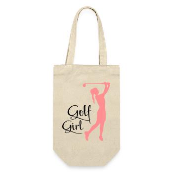 Golf - Geschenkbeutel für Flaschen - Natur - Vorne