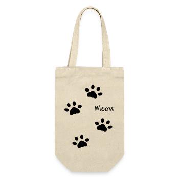 DZ0001 Miaou Pattes de Chat - Sac à bouteille - nature - Devant