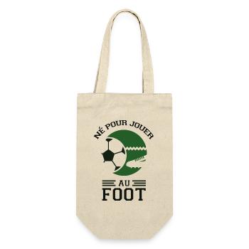 Né pour jouer au foot - Sac à bouteille - nature - Devant