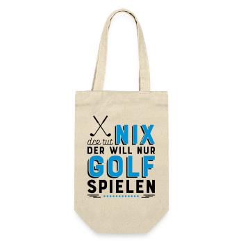 Golf spielen - Geschenkbeutel für Flaschen - Natur - Vorne