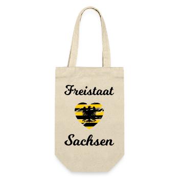 Freistaat Sachsen - Geschenkbeutel für Flaschen - Natur - Vorne