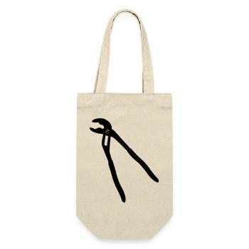 Water pump pliers open - Gift Bag for Bottles - nature - Front