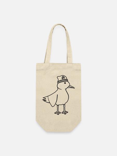 Möwe Anarchie – Freche maritim Hipster Küstenkunst - Geschenkbeutel für Flaschen - Natur